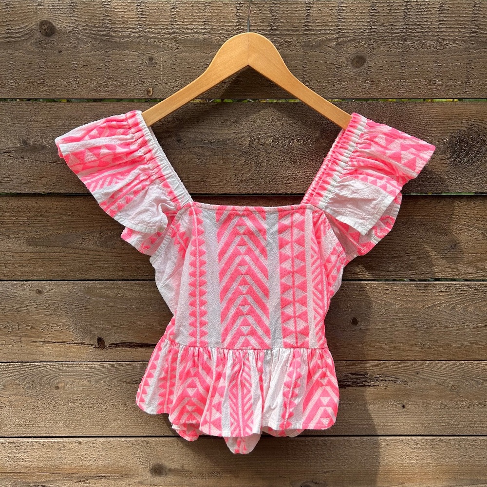 Francesca's Pink and White Top